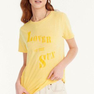 🆕🏷️J CREW Vintage Cotton Lover of the Sun T-shirt in Marigold Size - Small
